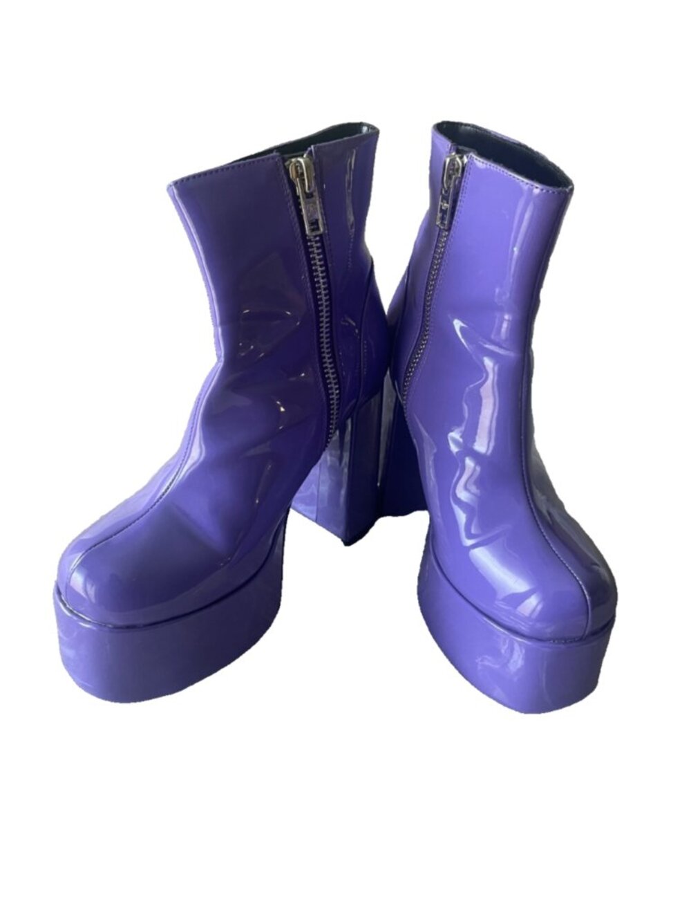 Rare Dolls Kill Lavender Patent Platform Boots | NYC Sample Sale